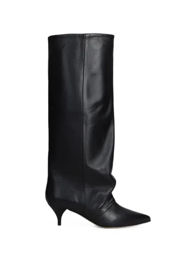 Alchimia Slouchy Pointed-toe Boots In Black