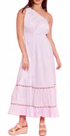Alden Adair Addison Dress In White In Pink