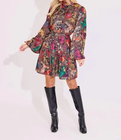 Alden Adair Adele Mini Dress In Royalty In Multi