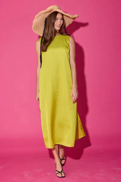 Alden Adair Amelia Dress In Vine In Yellow