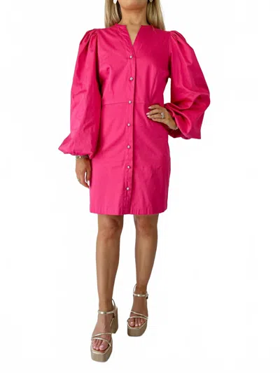 Alden Adair Athena Mini Dress In Magenta In Pink