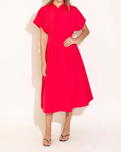Alden Adair Becca Dress In Poppy Pink In Red