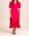 Alden Adair Bianca Midi Dress In Pink In Pink