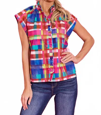 Alden Adair Birkin Sleeveless Top In Circus Plaid In Multi