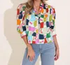 Alden Adair Blake Top In Al Fresco In Multi