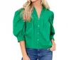 Alden Adair Blake Top In Emerald In Gold