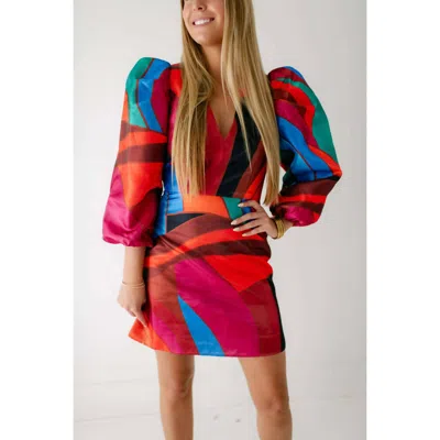 Alden Adair Bridgette Dress In Prism In Multi