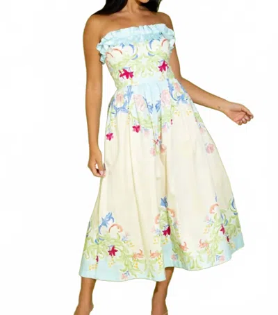 Alden Adair Catherine Dress In Dreamscape In Yellow
