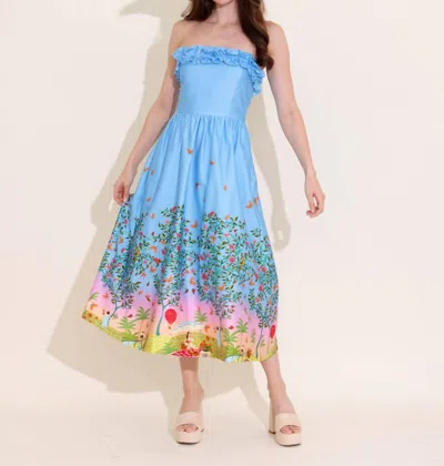 Alden Adair Catherine Dress In Promenade In Blue