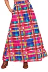 Alden Adair Daphne Skirt In Circus Plaid In Pink