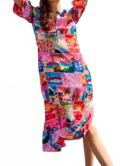 Alden Adair Delaney Dress In Multi In Pink
