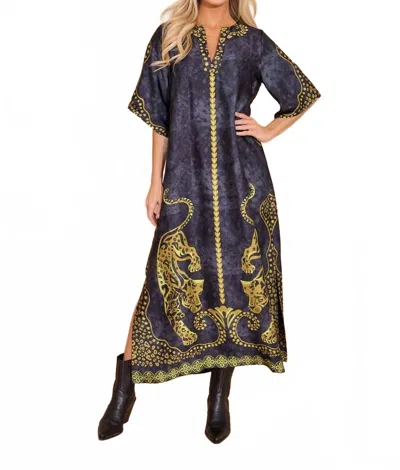 Alden Adair Delaney Maxi Dress In Pouncing Panther In Multi