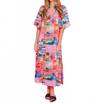 Alden Adair Delaney Midi Dress In Havana In Multi