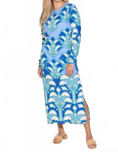 Alden Adair Dorit Dress In Desert Teal In Multi