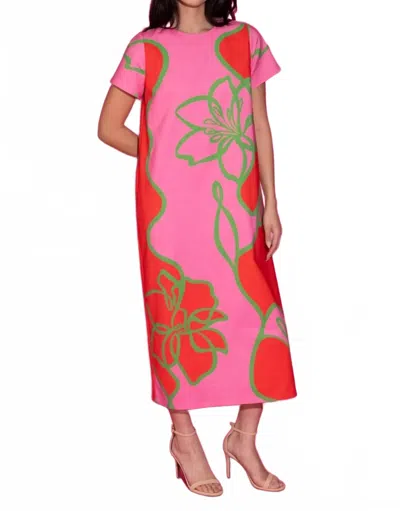 Alden Adair Elliot Maxi Dress In Fuschia In Multi