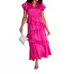 Alden Adair Erin Dress In Raspberry In Multi