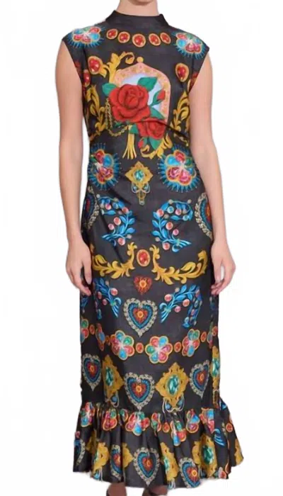 Alden Adair Estelle Dress In Davinci In Multi