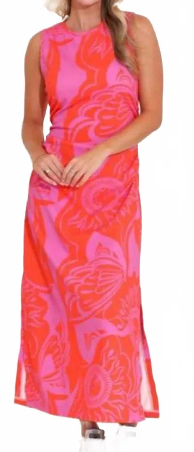 Alden Adair Georgia Dress In B;oom In Red