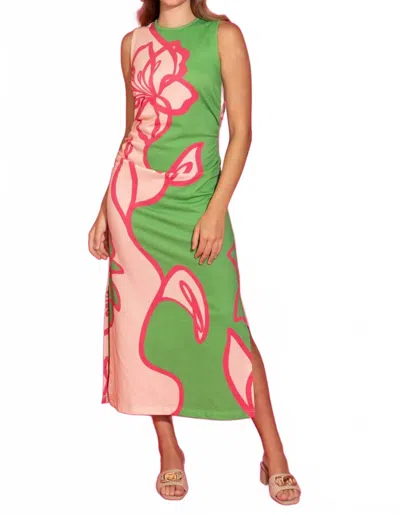Alden Adair Georgia Maxi Dress In Turf Outline In Green