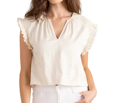 Alden Adair Gigi Top In Ivory In Multi