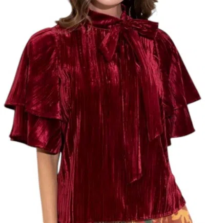 Alden Adair Heddy Top In Oxblood In Red