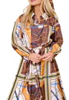 Alden Adair Jane Dress In Equestrian In Multi