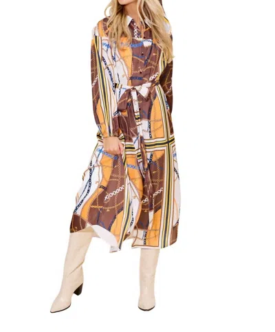 Alden Adair Estelle Dress In Equestrian In Multi