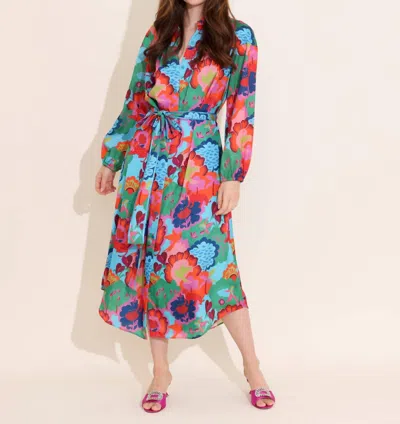Alden Adair Jane Dress In Lotus In Blue