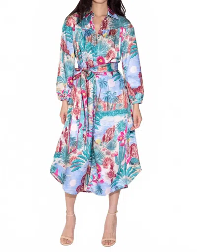 Alden Adair Jane Midi Dress In Palm Springs In Multi