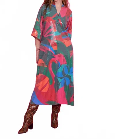 Alden Adair Jerry Maxi Dress In Tropical Jingle In Multi