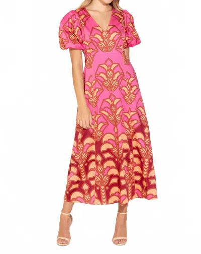 Alden Adair Jillian Midi Dress In Desert Rose In Pink