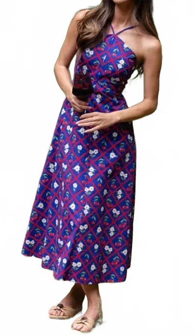 Alden Adair Karin Dress In Navy Cherry In Purple