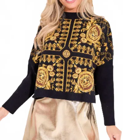Alden Adair Leona Sweater In Donatello In Black