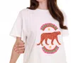 Alden Adair Leopard River Short Sleeve Tee In White In White