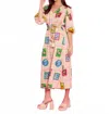 Alden Adair Lizzie Midi Dress In Postcard In Multi