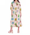 Alden Adair Lizzie Midi Dress In Postcard In Multi