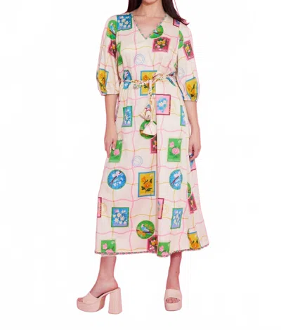 Alden Adair Lizzie Midi Dress In Postcard In Pink