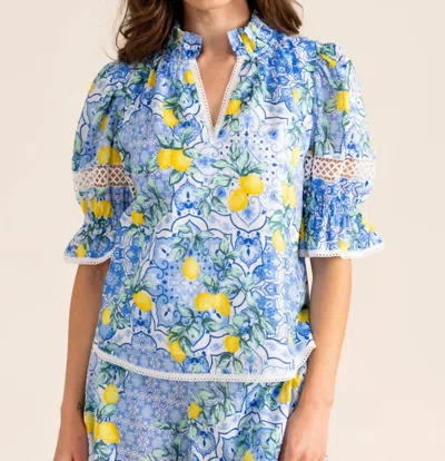 Alden Adair Lottie Top In Limoncello In Multi