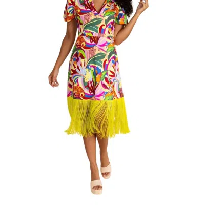 Alden Adair Louisa Dress Midi Dress In Rainforest In Multi