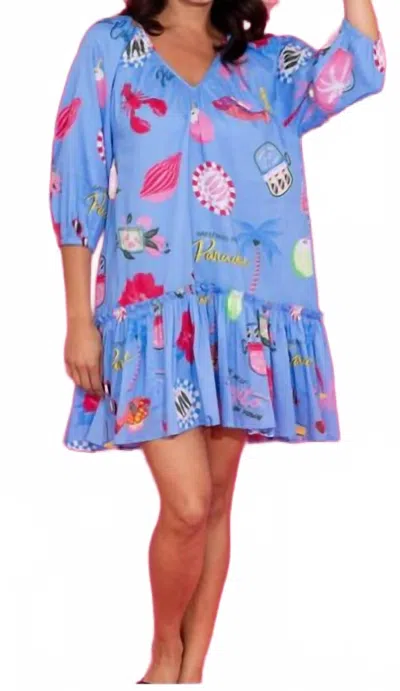 Alden Adair Lydia Dress In Blue