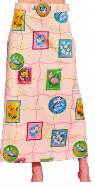 Alden Adair Maggie Postcard Skirt In Multi