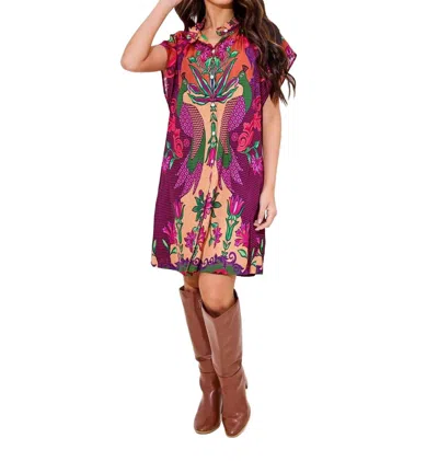 Alden Adair Margot Dress In Peacock In Blue