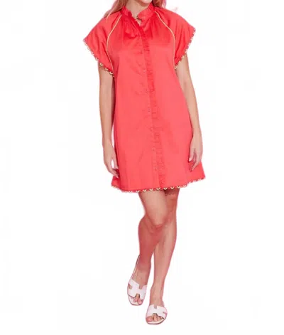 Alden Adair Margot Mini Dress In Sunburst In Red