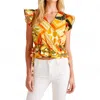 Alden Adair Marina Tank Popover Top In Desert Patch In Orange