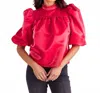 Alden Adair Mel Top In Poppy In Red