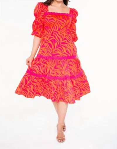 Alden Adair Mia Dress In Wildcat In Red