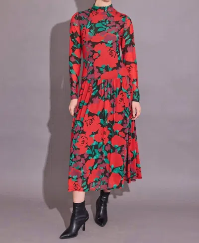 Alden Adair Mochi Maxi Dress In Legacy Floral In Red