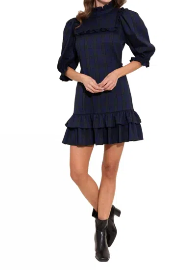 Alden Adair Murphy Dress In Tartan In Multi