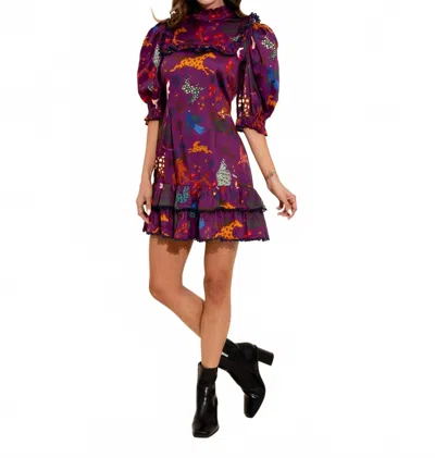 Alden Adair Murphy Mini Dress In Celtic Forest In Multi