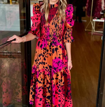 Alden Adair Noelle Midi Dress In Panthera In Multi